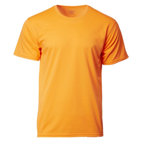 CROSSRUNNER Unisex Performance Sportswear Round Neck Plain Jersey T-Shirt Training Tee - Multi Color CRR3600 Group F - Neon Orange