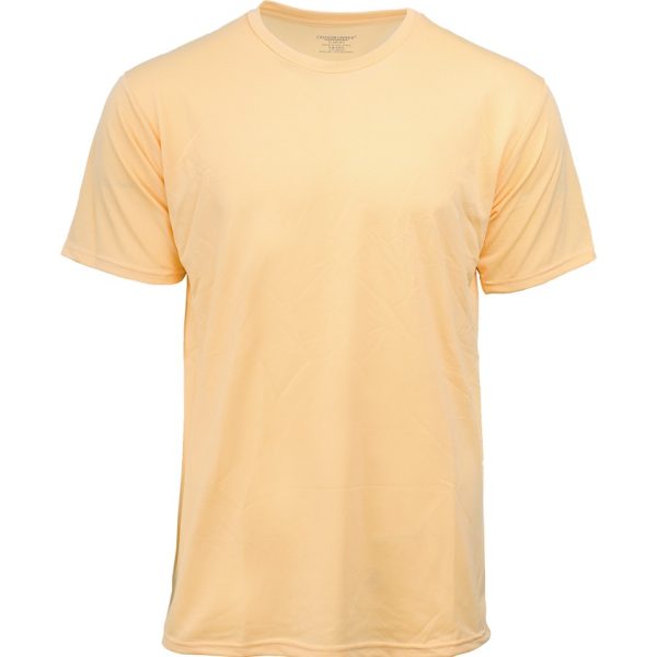 CROSSRUNNER Unisex Performance Sportswear Round Neck Plain Jersey T-Shirt Training Tee - Multi Color CRR3600 Group F - Vegas Gold