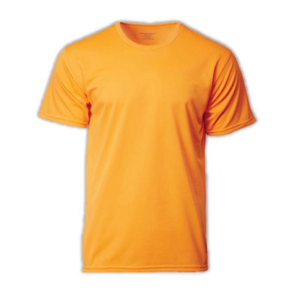 CROSSRUNNER Unisex Performance Sportswear 4XL 5XL 6XL Big Size Round Neck Plain Jersey Training Tee CRR3600 GROUP B - Neon Orange
