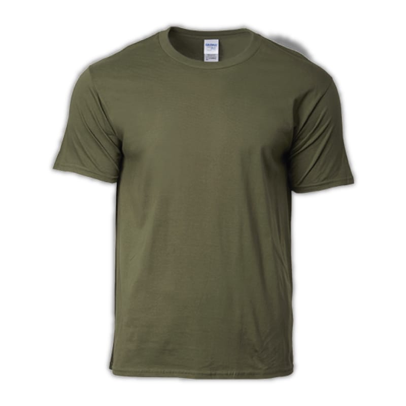 GILDAN Premium Unisex Adult Men Women Best Selling Plain Round Neck Premium Cotton T-Shirt 76000 Group D - Military Green - Image 1
