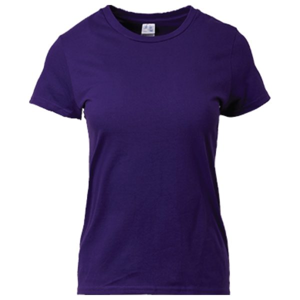 GILDAN Premium Cotton Ladies T-Shirt 76000L Best Women Ladies Side-Seamed Plain Comfortable Round Neck T-Shirt 76000L - Purple