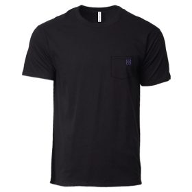 GILDAN x NORTH HARBOUR Logo On Pocket Cotton T-Shirt Unisex Adult Crew Neck T-Shirt NHR1100 - Black - Image 1