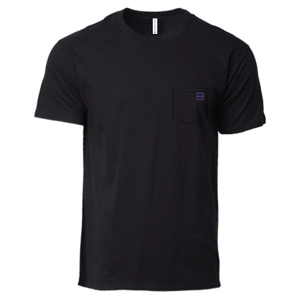 GILDAN x NORTH HARBOUR Logo On Pocket Cotton T-Shirt Unisex Adult Crew Neck T-Shirt NHR1100 - Black