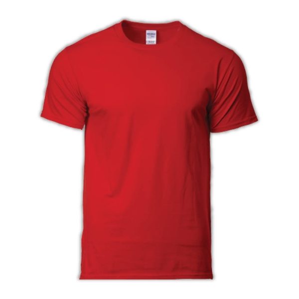GILDAN Premium Unisex Adult Men Women Plain Round Neck Premium Cotton T-Shirt 76000 Group B - Red