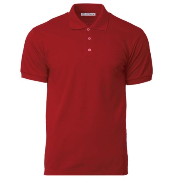 GILDAN x HYDT Unisex Men Polo Shirt Fit Premium Quality Cotton Polyester Soft-Touch Plain Polo Tee - Red