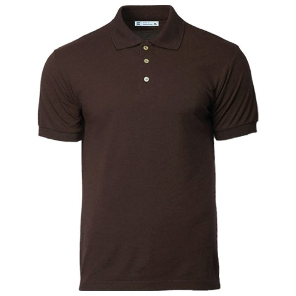 GILDAN x HYDT Unisex Men Polo Plain Shirt Fit Premium Quality Cotton Polyester - Coklat