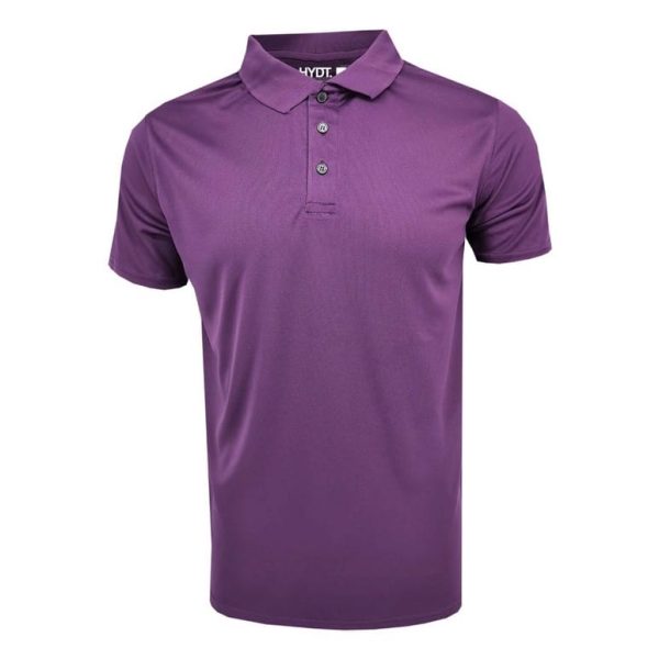 GILDAN x HYDT 100% Air Comfort Polo Unisex Adult Polo Plain Shirt Regular Fit Premium Quality Microfiber Polo - Mauve Purple