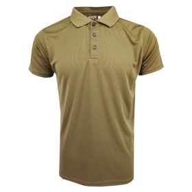 GILDAN x HYDT 100% Air Comfort Polo Unisex Adult Polo Plain Shirt Regular Fit Premium Quality Microfiber Polo - Khaki - Image 1