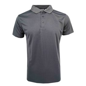 GILDAN x HYDT 100% Air Comfort Polo Unisex Adult Polo Plain Shirt Regular Fit Premium Quality Microfiber Polo - Grey - Image 1