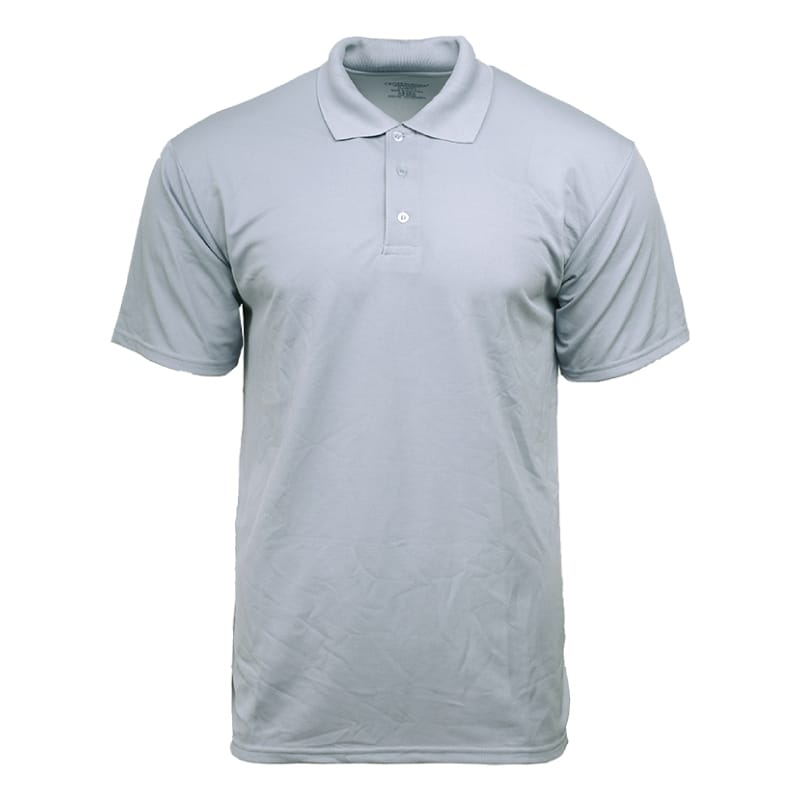 GILDAN x CROSSRUNNER Training Performance Polo Unisex Adult Sportswear Microfiber Plain Jersey Tagless Polo CRP7200 - Ice Grey - Image 1