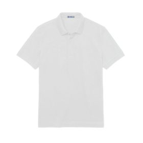 GILDAN x HYDT Paris Polo Unisex Fit Superior Quality TCPK Honeycomb Hidden Buttons Men Polo T-Shirt - White - Image 1