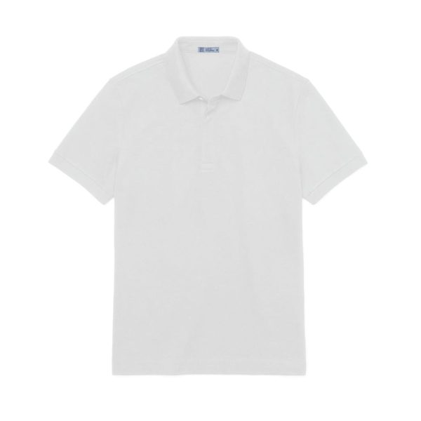 GILDAN x HYDT Paris Polo Unisex Fit Superior Quality TCPK Honeycomb Hidden Buttons Men Polo T-Shirt - White