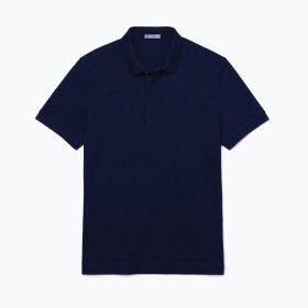 GILDAN x HYDT Paris Polo Unisex Fit Superior Quality TCPK Honeycomb Hidden Buttons Men Polo T-Shirt - Navy - Image 1
