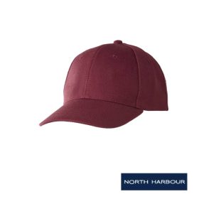 North Harbour Unisex Baseball Cap NHC1100 - Maroon - Image 1