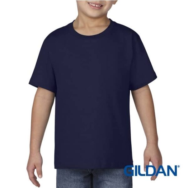 GILDAN Youth Kids Premium Cotton Boys Girls Cotton T-Shirt 76000B - Navy