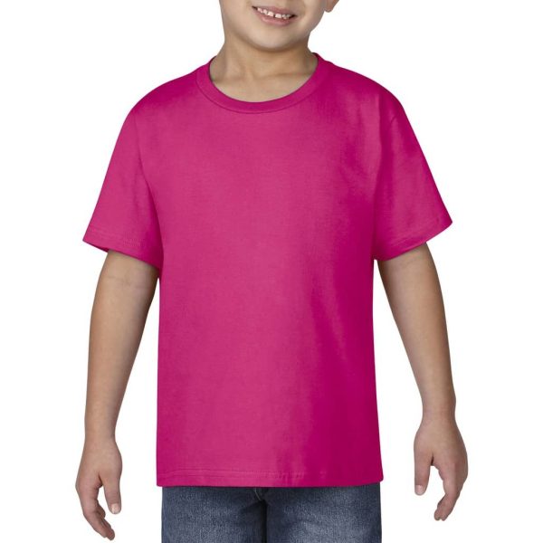 GILDAN Youth Kids Premium Cotton Boys Girls Cotton T-Shirt 76000B - Heliconia