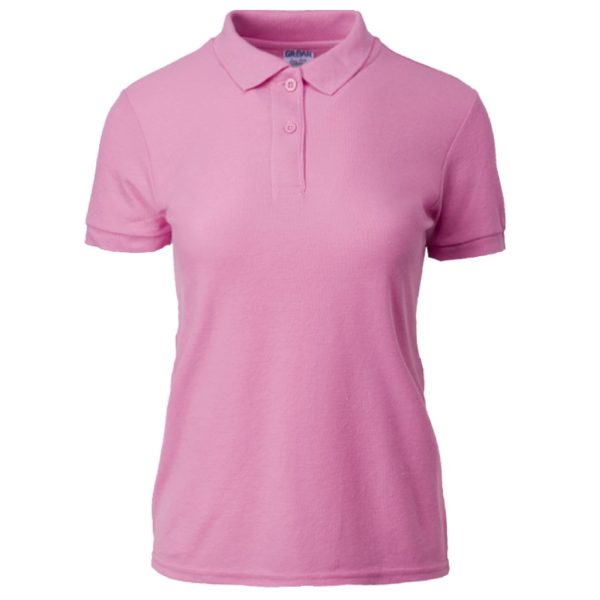 GILDAN Female Easy Care Plain Polo Shirt 73800L - Azalea