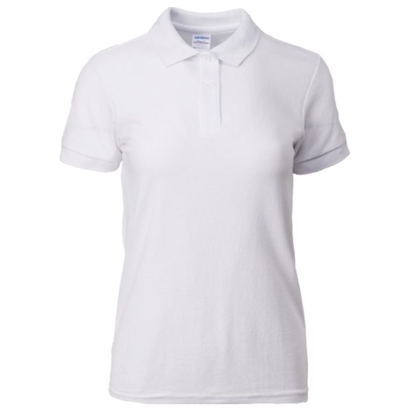 GILDAN Female Easy Care Plain Polo Shirt 73800L - White