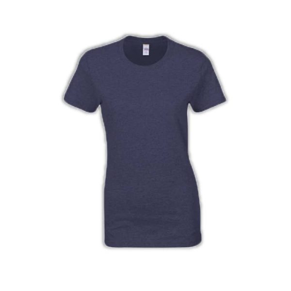 TULTEX Ladies Female Side-Seamed Slim Fit Blend Tee 240 - Heather Navy