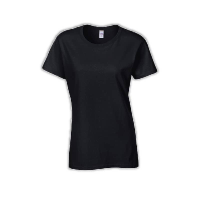 TULTEX Ladies Female Side-Seamed Slim Fit Blend Tee 240 - Black - Image 1