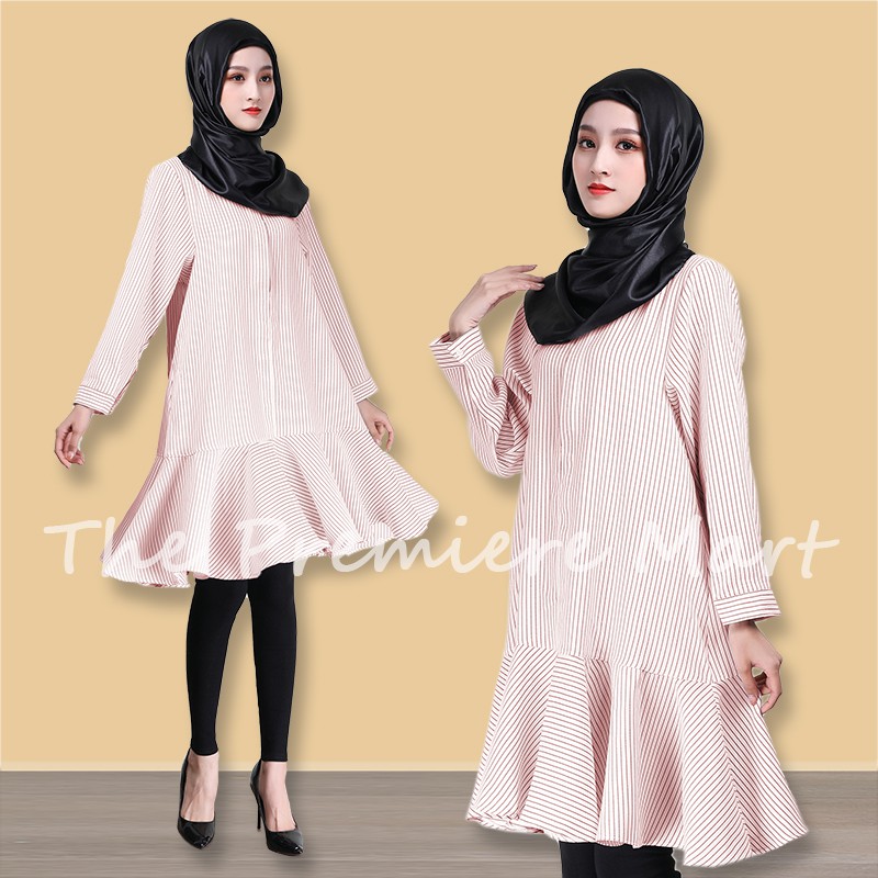 Muslimah Blouse Nursing Blouse SZ023 - Pink - Image 1