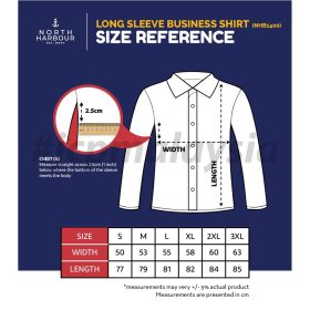 NORTH HARBOUR Long Sleeve Business Shirt Premium Oxford NHB1400 - Charcoal - Image 6