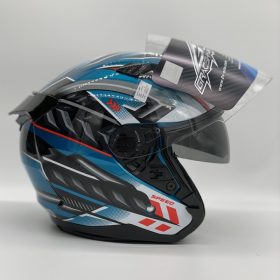 GRACSHAW Gennex G535 Blazzing Cyan Green Helmet - Image 4