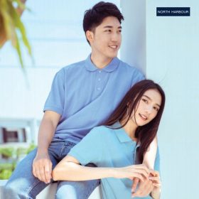 GILDAN x NORTH HARBOUR Premium Soft Touch Men's Polo T-Shirt Unisex Adult Plain Cotton Polyester Polo Baju Polo NHB2400 - Sport Grey - Image 3