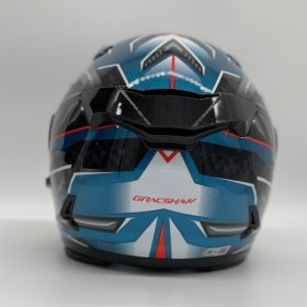 GRACSHAW Gennex G535 Blazzing Cyan Green Helmet - Image 3