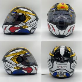 ZEUS GJ-811 AL53 Gundam Fullface Helmet - Silver White - Image 5