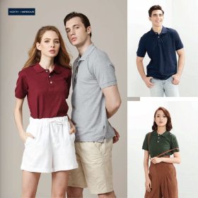GILDAN x NORTH HARBOUR Cotton Polyester Premium Polo NHB2400 Unisex Men Women Polo Shirt Soft-Touch Plain Polo NHB2400 - Maroon - Image 4