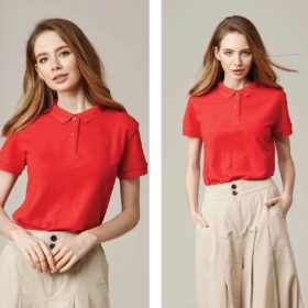 GILDAN Female Easy Care Plain Polo Shirt 73800L - Red - Image 3
