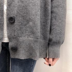 Korean Knitted Cardigan New Casual Loose Long sleeve Sweater Women Outerwear SZ262 - Gray - Image 4