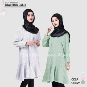Muslimah Blouse Nursing Blouse SZ023 - Green - Image 3