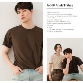 GILDAN Premium Unisex Adult Men Women Plain Round Neck Premium Cotton T-Shirt 76000 Group F - Heather Purple - Image 4