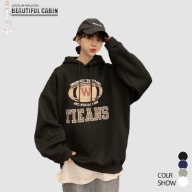 Women Hoodie SweaterShirt Korean Loose Lazy Letter Printing Hooded Jacket Thin student Sweater SZ243 - White - Image 3