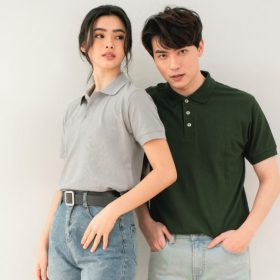 GILDAN x HYDT Unisex Men Polo Shirt Fit Premium Quality Cotton Polyester Soft-Touch Plain Polo Tee - Light Grey - Image 4