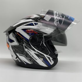 GRACSHAW Gennex G535 Kaisar White Helmet - Image 4