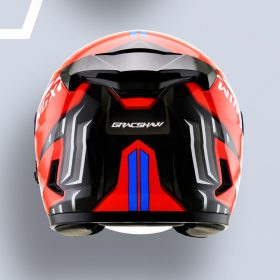 GRACSHAW Gennex G535 WingX Red Helmet - Image 3