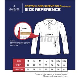 North Harbour Adult Best Selling Long Sleeve Polo NHB24400 - Maroon - Image 6