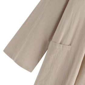 Women's Causal Plus Size Spring Long Sleeve Cardiga Cardigans SZ222 - Khaki - Image 5