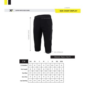 MAXX 3 Quarter Pants Mxpp3Q5 - Black/White - Image 4