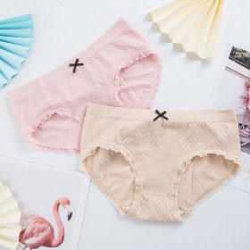 Japanese Flamingo Breathable Hip Panties Women's Mid-waist High-elastic Seamless Briefs SZ086 - 5 PCS With Box - Image 9