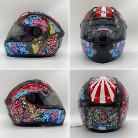 ZEUS GJ-811 AL55 Koi Red White Fullface Helmet - Image 5