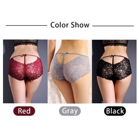 Sexy Lace Panties for Women Underwear Breathable Female Panty Hollow Transparent Briefs Ladies Lingerie SZ046 - Pink - Image 9