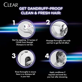 CLEAR Extra Strength Anti-Dandruff Shampoo 610ml - Image 6