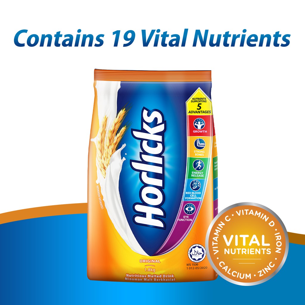 HORLICKS Original Nutritious Malted Drink 1.8kg - Image 2