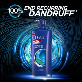 CLEAR MEN Cool Sport Menthol Anti-Dandruff Shampoo 650ml X 2 - Image 3