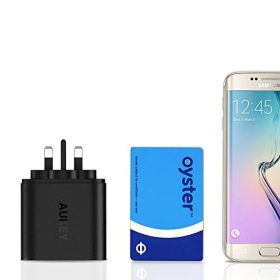 AUKEY PA-T16 Dual USB Qualcomm Quick Charge 3.0 Charger (UK Plug) - Black - Image 6