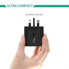 AUKEY PA-T9 Turbo Charger with Quick Charge 3.0 Portable Charger - 3Pin (19.5W) - Black - Image 3